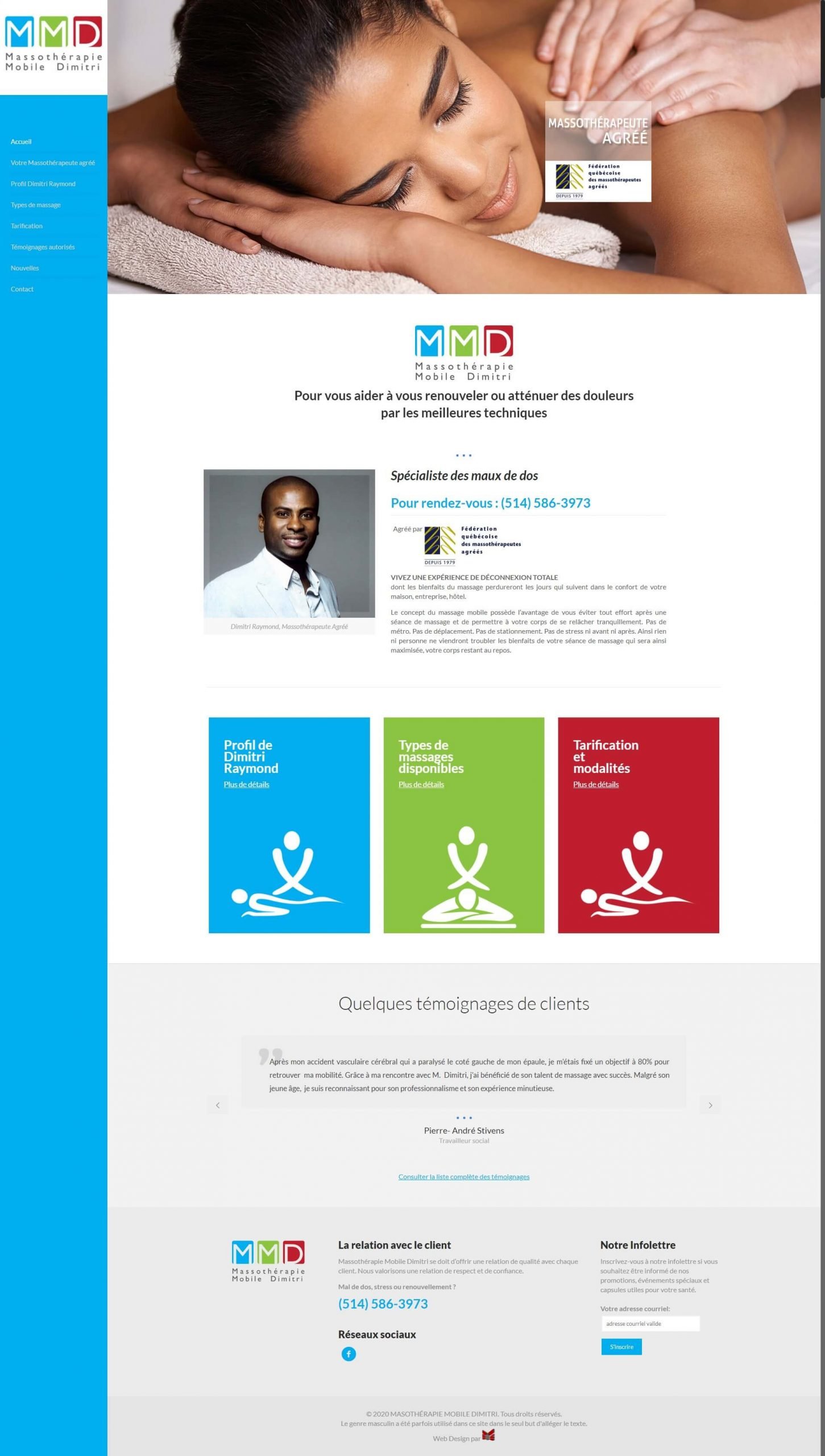 mobile massage service website design in montreal scaled