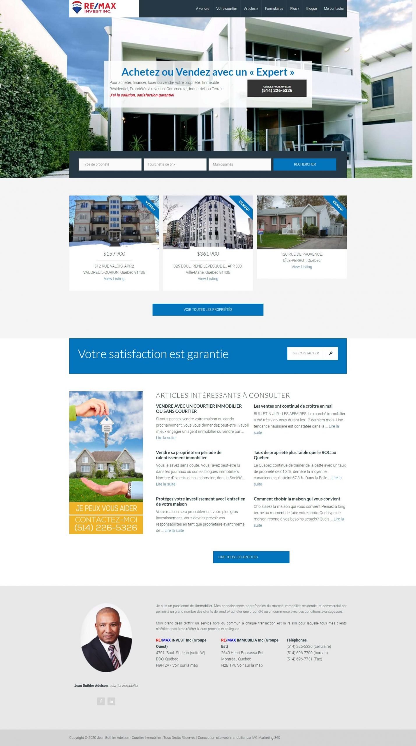 real estate agent in montreal website design scaled